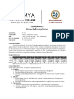 Forensic Laboratory Science Module