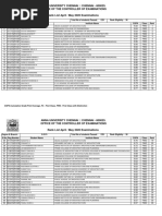 Anna University Chennai:: Chennai - 600025. Office of The Controller of Examinations Rank List April / May 2020 Examinations