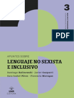 Apuntes Sobre Lenguaje No Sexista e Inclusivo