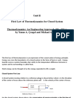 Unit II First Law of Thermodynamics For Closed System