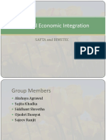 Regional Economic Integration: Safta and Bimstec