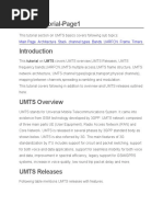 UMTS Tutorial-Page1: Main Page Architecture Stack Channel Types Bands Uarfcn Frame Timers