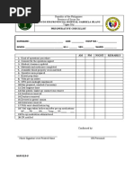 Preoperative Checklist