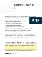 Bruner - Learning Theory in Education