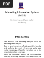 Marketing Information System (MKIS) : Decision Support Systems For Marketing