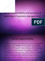 Social Responsibility and Process of Planning in Business Management