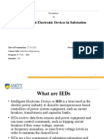 Intelligent Electronic Devices in Substation: Presentation On