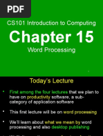 Chapter 15 Word Processing