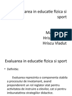 Evaluarea in Educatie Fizica Si Sport