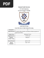 10 To Study The Effect of Binder Concentration On Fastness Properties of Pigment Printed Fabric.