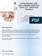 Strategies For Delivering Service Quality Through People