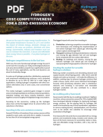 Hydrogen Cost Competitiveness - ONE PAGER