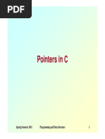 Pointers in C: Spring Semester 2011 Programming and Data Structure 1