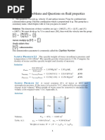 Solved Problems and Questions On Fluid Properties: Solution: The Dimensions of These Variables Are (