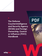 The Defense Counterintelligence and Security Agency (DCSA) and Foreign Ownership, Control or Influence (FOCI) Handbook