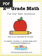 2 Grade Math: Full Year Math Workbook