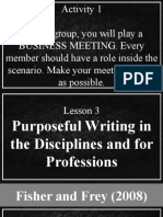 Purposeful Writing in The Disciplines An