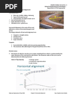 CHAPTER V - Horizontal Alignment: School of Engineering & Technology