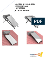 FPTS 120L & 150L & 200L & 300L Thermosiphon Systems: Installation Manual