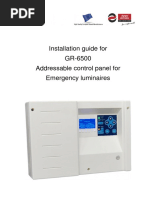 Installation Guide For GR-6500 Addressable Control Panel For Emergency Luminaires