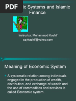 Economic Systems and Islamic Finance: Instructor: Muhammad Kashif