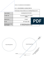 Experiment 7 - Performance Characteristics of Centrifugal Pump