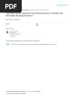 Can One Use The Dynamic Cone Penetrometer To Predict The Allowable Bearing Pressure?