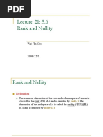 Lecture 21 Rank and Nullity PDF