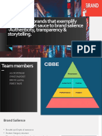 Identify Five Brands That Exemplify That The Secret Sauce To Brand Salience - Authenticity, Transparency & Storytelling