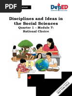 Disciplines and Ideas in The Social Sciences: Quarter 1 - Module 7: Rational Choice