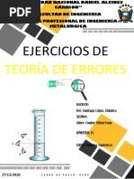 Ejercicios Sobre Teoría de Errores PDF