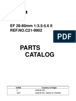 Parts Catalog: EF 28-80mm 1:3.5-5.6 II REF - NO.C21-9902