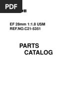 Canon EF 28mm f18 USM Parts PDF