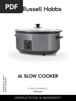 6L Slow Cooker: Instructions & Warranty