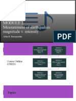 Measurement of Earthquakes Magnitude v. Intensity: Allan B. Benogsudan