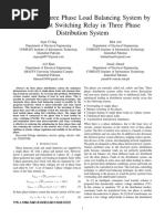 Automatic Three Phase Load Balancing System by Using Fast Switching Relay in Three Phase Distribution System