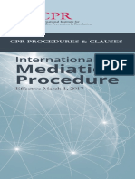 2017 International Mediation Rule of CPR