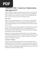 What Is CRM, Customer Relationship Management?