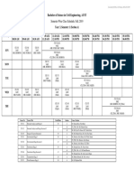 Bachelor of Science in Civil Engineering, AUST: Semester Wise Class Schedule, Fall, 2019