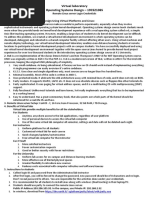 Virtual Laboratory - Operating Systems Design - 19CS2106S