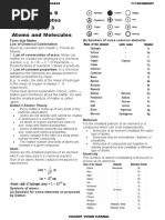 CBSE Class 9 Science Notes Atoms and Molecules