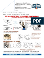 Replacement Fire Sprinkler Escutcheons: (No Need To Drain The System)