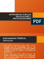 Instrumentos Protocolares y Protocolización