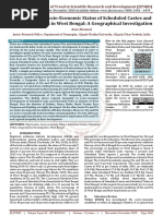 Deprivation in Socio Economic Status of Scheduled Castes and Scheduled Tribes in West Bengal A Geographical Investigation