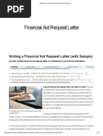 Writing A - Financial - Aid Request Letter (With Sample)