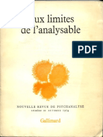 Segal 1972 D'un Système Délirant Comme Défense Contre La Résurgence D'une Situation Catastrophique