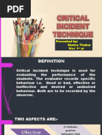 Critical Incident Technique