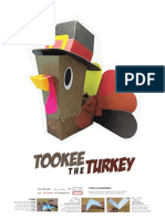 Tookee The Turkey Paper Toy Crafts English