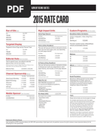 2015 Rate Card: Digital Advertising Rates