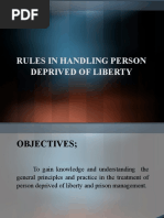 Rules in Handling Person Deprived of Liberty (PDL)